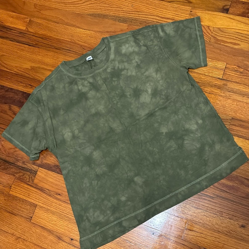 EUC Green Oversized Crop Tee